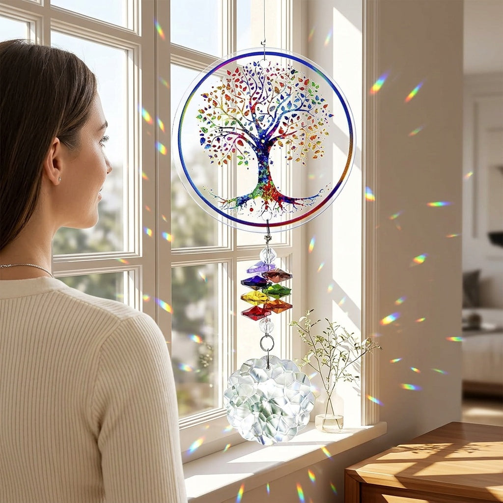 Tree of Life Crystal Suncatcher