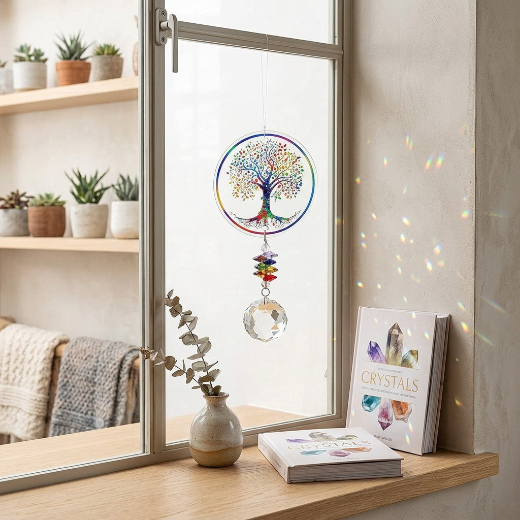 Tree of Life Crystal Suncatcher