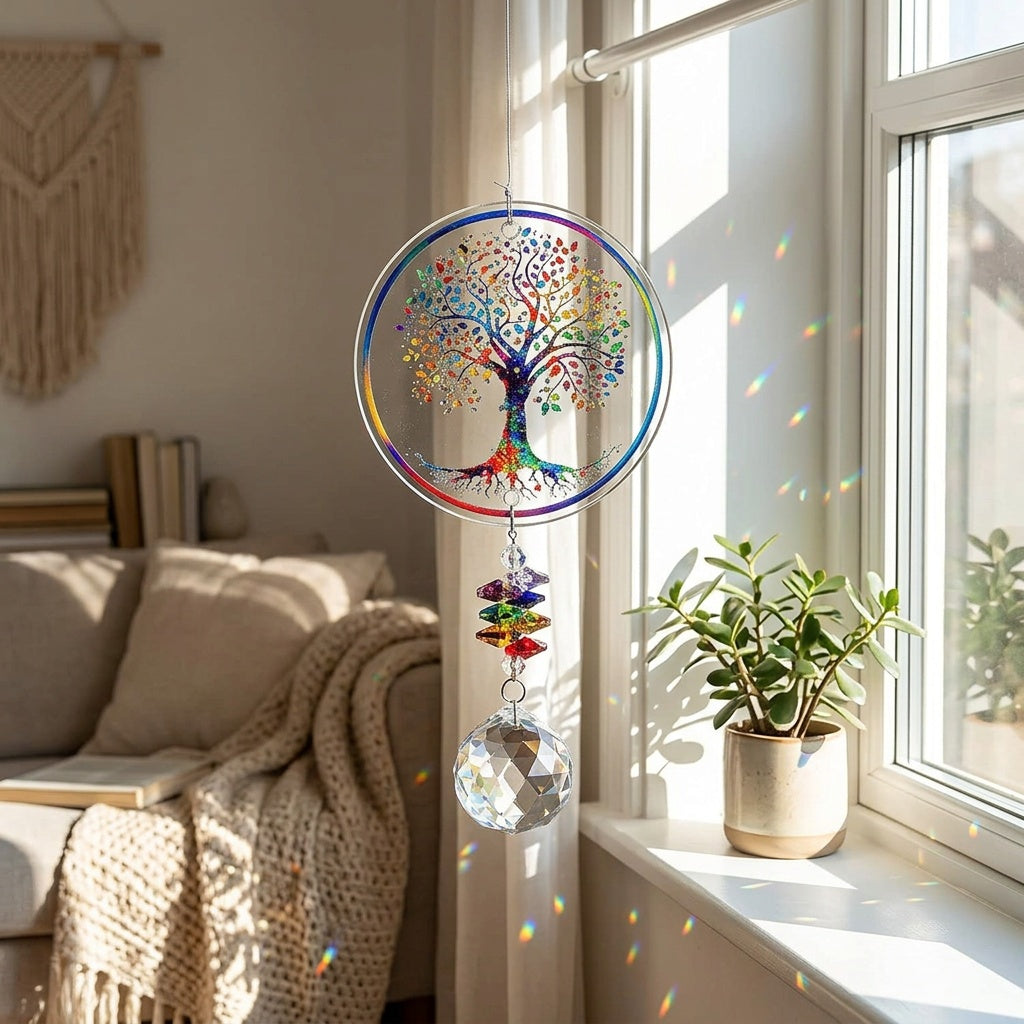Tree of Life Crystal Suncatcher