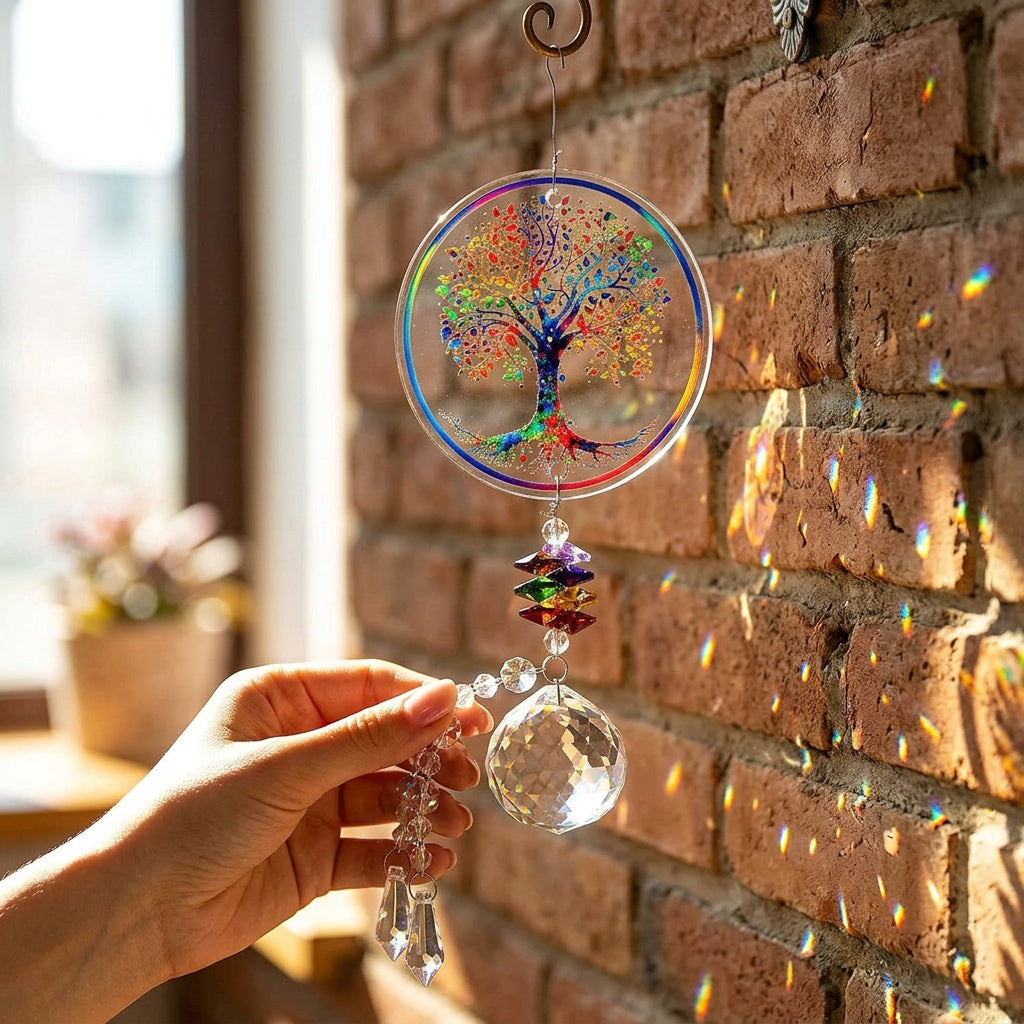 Tree of Life Crystal Suncatcher